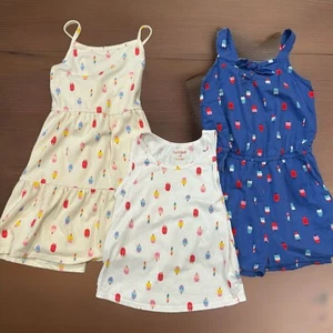 3 Target Cat & Jack Popsicle Print Dress Romper Tank Top Size Medium 8 - Picture 1 of 5