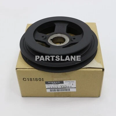 Polea cigüeñal genuina Nissan Almera Pulsar X-Trail OEM 12303-AD201 Foto 1 de 2