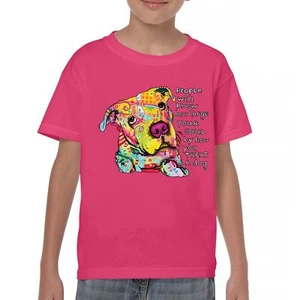 Dean Russo Colorful Neon Dog Youth T-shirt How Large Your Soul Is Pet Kids - Picture 1 of 50