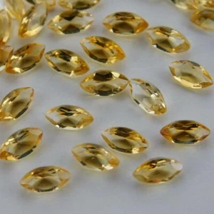 Natural Citrine Marquise Cut 8x4 MM 20 Pcs Lot Calibrated Size Loose Gemstone - Picture 1 of 4