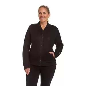 Champion Women's Plus Size Neoprene Bomber Jacket Size 3XL Black - Picture 1 of 3