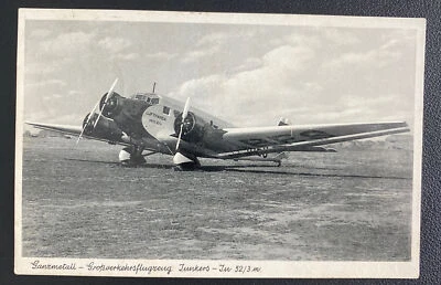 1939 Lippstadt Feldpost Germany RPPC Postcard Cover Junkers JU 52 - Image 1 of 2
