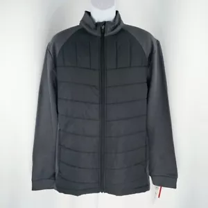 Chaqueta acolchada Ben Hogan negra de dos tonos con cremallera completa para hombre talla L nueva con etiquetas - Imagen 1 de 14