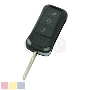 Funda de repuesto para llave de coche con control remoto abatible apta para PORSCHE Cayenne llavero de 3 botones - Imagen 1 de 4