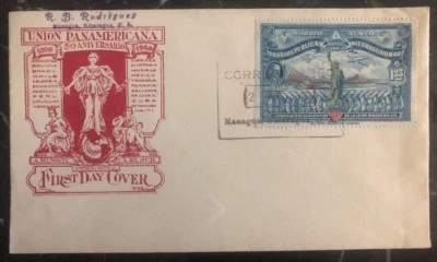 1940 Managua Nicaragua  First Day cover FDC  Pan american Union - Image 1 of 2