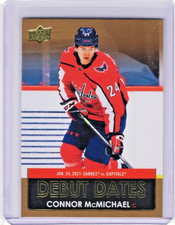 2021-22 upper deck Connor McMichael debut dates gold #dd-11