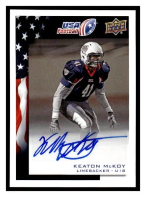 2014 Upper Deck USA Football #62 Keaton McKoy Autograph - Image 1 of 2