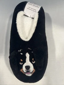 Vera Bradley DOG SHOW weiche Fleece-Hausschuhe Berner Sennenhund groß 9-10 - Bild 1 von 5