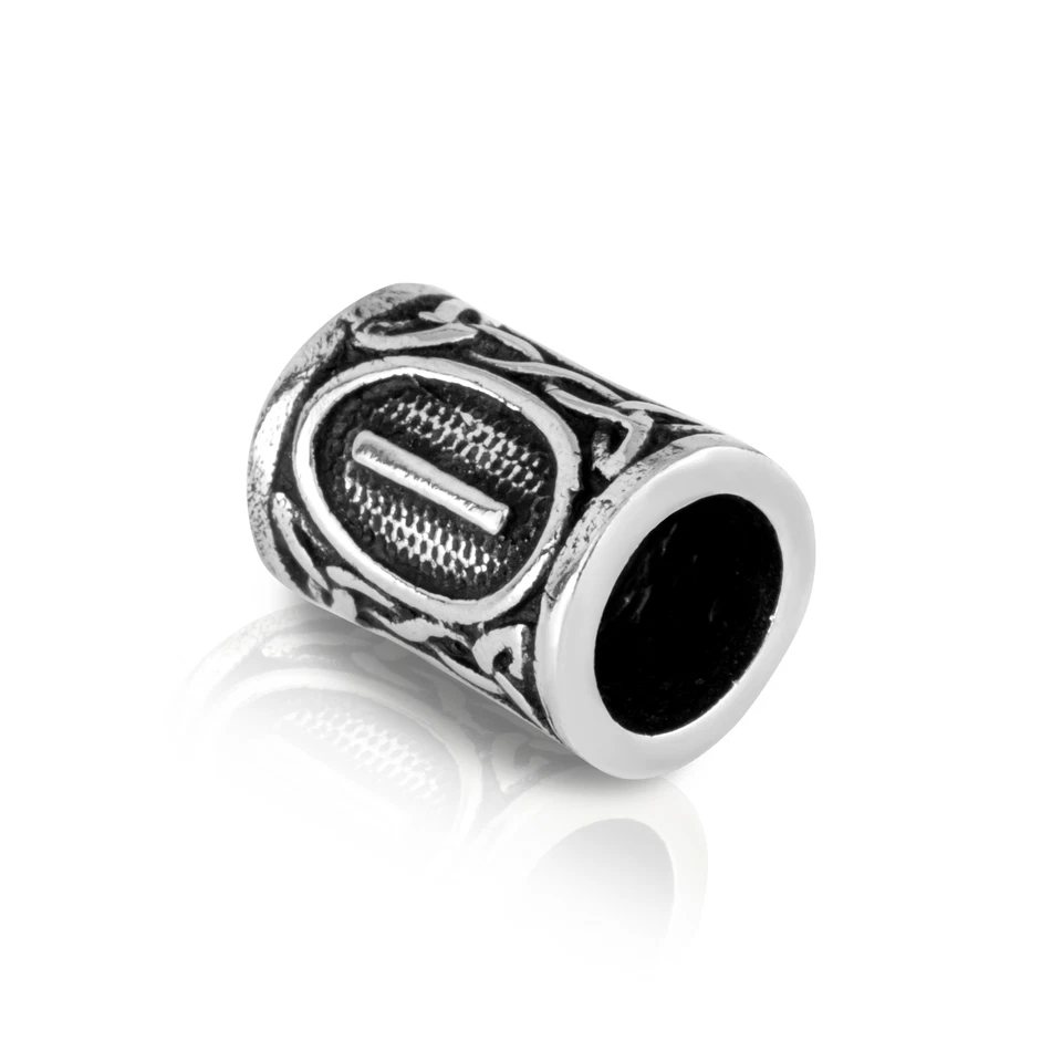 ISA - 925 Sterling Silber Futhark Bartperle Germanisch Keltisch Wikinger 3572 - Bild 1 von 1