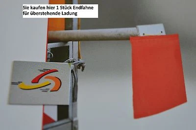 1 x Warnfahne Warnflagge Endfahne Schlussfahne rot 300X300MM Ladungssicherung  - Bild 1 von 4