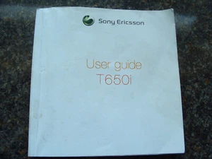 Genuine Sony Ericsson T650i Mobile Phone User's Guide / Manual - Zdjęcie 1 z 3