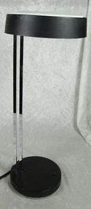Lightolier Chrome Desk Lamp Black Base Vintage Mid Century Modern 15 inch Tall - Picture 1 of 12