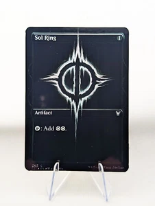 Custom Foil Sol Ring Black Phyrexian MTG Altered Colorless EDH Playtest Card - Bild 1 von 1