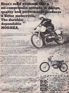 1973 Hodaka 125cc Motorrad Anzeige/ - Bild 1 von 1