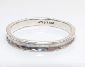 Silpada R2744 Sterling Silver Stellar Stable Hammered Concave Stack Ring Sz 8 FZ - Picture 1 of 4