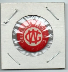 1951 Argus Victoria Country Mascot Badge - GEELONG WEST FC - Picture 1 of 2