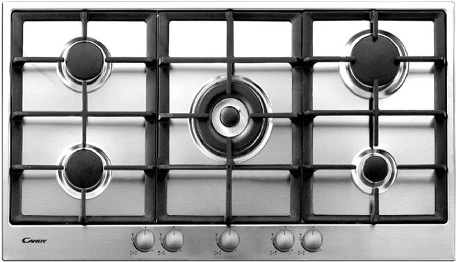 CANDY PG952/1SXGH PIANO COTTURA DA INCASSO 5 FUOCHI A GAS 90 CM ACCIAIO INOX - Immagine 1 di 1