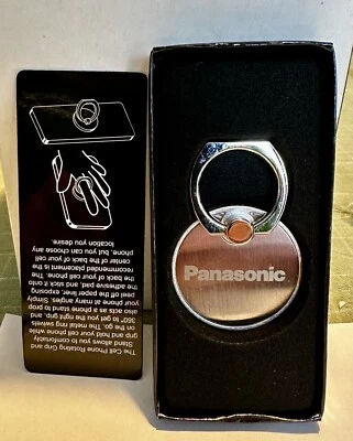 Panasonic промо серебристого тона металлический сотового телефона вращающийся захват и стойка новый в коробке - Изображение 1 из 4
