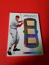 STAN MUSIAL TRIPLE GAME USED BAT CARD #d5/15 2017 FLAWLESS ST. LOUIS CARDINALS