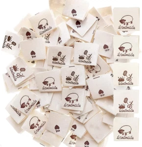 Handmade Label zum Annähen aus Stoff Etiketten Kleideretiketten zum Einnähen Kle - Bild 1 von 6