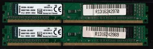 Kingston 8GB (2x4GB) DDR3L 1600MHz PC3-12800U LP Desktop RAM Kit USED TESTED - Picture 1 of 2