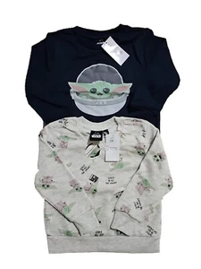 *NWT* Star Wars Grogu Baby Yoda Boy's 2T Sweatshirts (2 Pair Lot) Y15 - Picture 1 of 6