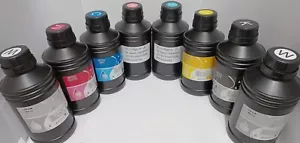 Inchiostro UV curabile 500ML LED per stampante piano L800 L1800 R1390 R1400 DX5 DX7 DX8 - Foto 1 di 11