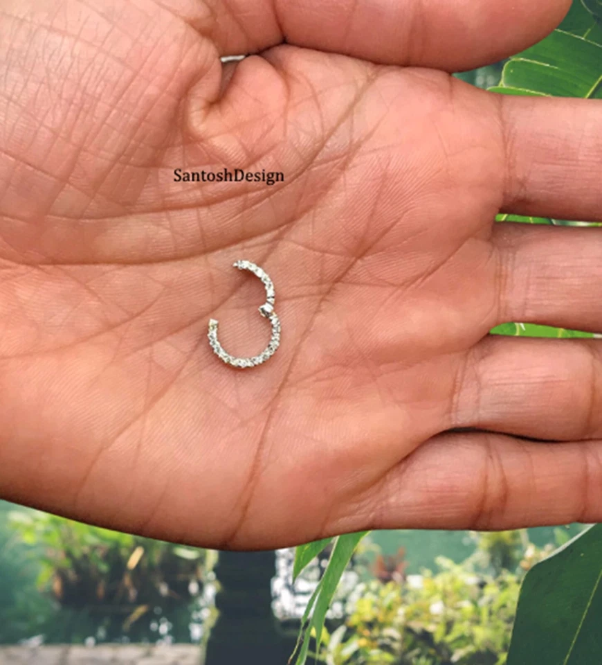 Double Sided Diamond Silver Clasp Lock,Silver Diamond Lock Clasp Jewelry - Image 1 of 2