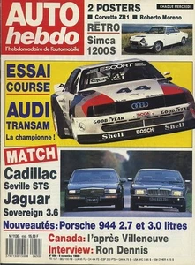 AUTO HEBDO n°650 09/11/1988 JAGUAR SOVEREIGN3.6 CADILLAC SEVILLE AUDI TRANSAM - Imagen 1 de 1