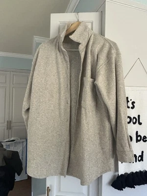 Suéter Newport News Para Mujer Vintage Avena Botones Franela Sensación Talla L Foto 1 de 4