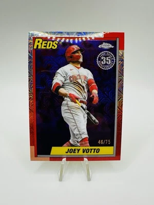 Joey Votto 2025 Topps Actualización Serie Mojo Cromo Púrpura Refractor/75 Rojos Foto 1 de 2