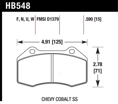 Disc Brake Pad Set for 2017-2020 Mazda MX-5 Miata RF Club - Image 1 of 4