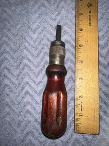 Millers Falls Tools No 59 screwdriver ratcheting flat head Nice Patina! - Picture 1 of 16