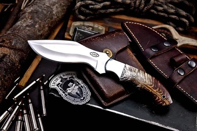 CFK Handmade AUS 8 Custom PINE CONE Large Hunting Skinning Camping Sport Knife - Image 1 of 4