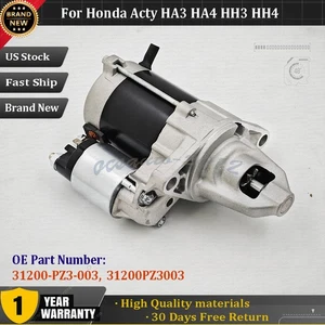 For Honda Acty HA3 HA4 HH3 HH4 Starter Motor 31200-PZ3-003 JDM 12V 1990-1999 - Picture 1 of 21