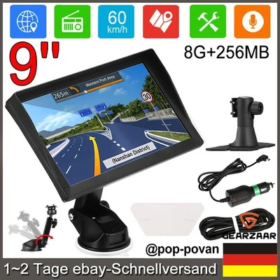 9 Zoll GPS NAVI Navigationsgerät PKW LKW KFZ Truck Navigation 8GB + 256MB EU - Bild 1 von 4