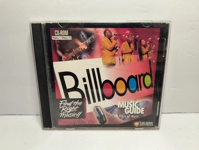 BILLBOARD MUSIC GUIDE for PC - Rare Vintage- Windows 3.1 and 95 (1996) Mint - Image 1 of 4