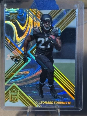 2017 DONRUSS ELITE LEONARD FOURNETTE /25 ORANGE WAVE ROOKIE JAGUARS SSP - Image 1 of 3