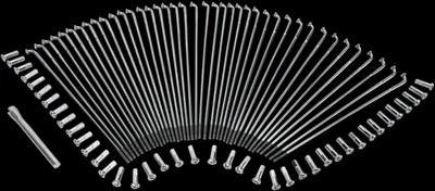 DS 21in Chrome Front Drop Center Spoke Set Harley Tour Glide Classic 80-94 - Image 1 of 3