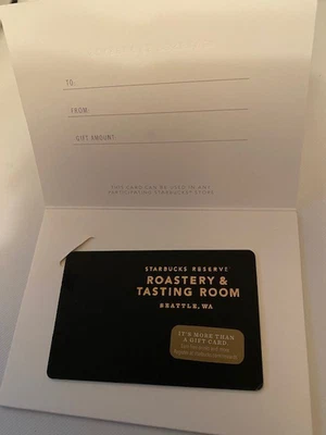 Starbucks 2014 Reserve Roastery Seattle green inlay  card with Roastery sleeve - Image 1 of 4