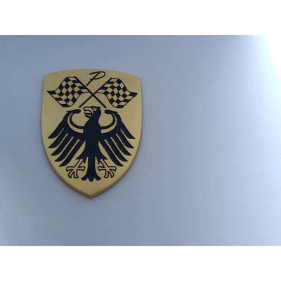 2 PCS Porsche Fender Emblem Hood Panamera Cayenne Cayman Carrera Macan FREE SHIP Foto 1 de 4