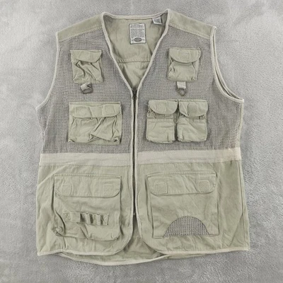 Vintage Bugle Boy Utility Vest Mens Large Multi Pocket Outdoors Fishing 90s - Image 1 of 4