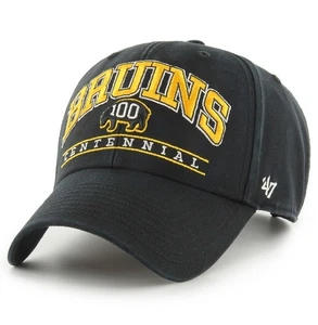 Gorra Boston Bruins '47 Marca Centennial Fletcher MVP Estructurada con Correa NUEVA - Imagen 1 de 3