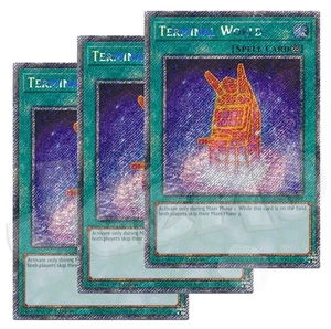 Yugioh Terminal World x 3 - 1st Edition Platinum Secret Rare NM - Free Holo - Picture 1 of 1