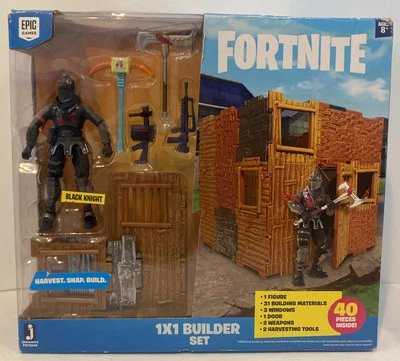 全新带盒 密封 - Fortnite 1x1 Builder 套装玩具 - Black Knight Epic Games 40 件套 — 第 1/4 张图片