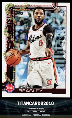 Malik Beasley 2025-26 Topps Holiday Detroit Pistons #H35 Foto 1 de 2