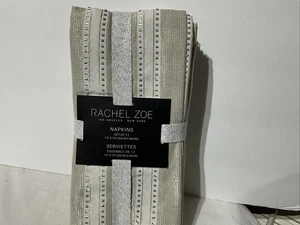 RACHEL ZOE NAPKINS Set Of 12 ~ Holiday/Everyday 19 X 19 New - Picture 1 of 7