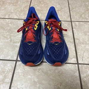 Hoka One One Clifton 9 Shoes Mens Size 12.5 Wide 2E Purple Red Running 1132210 - Picture 1 of 11