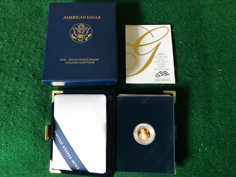 2007 W Proof Gold 1/10th Oz  Five dollar Eagle -TGD Cover