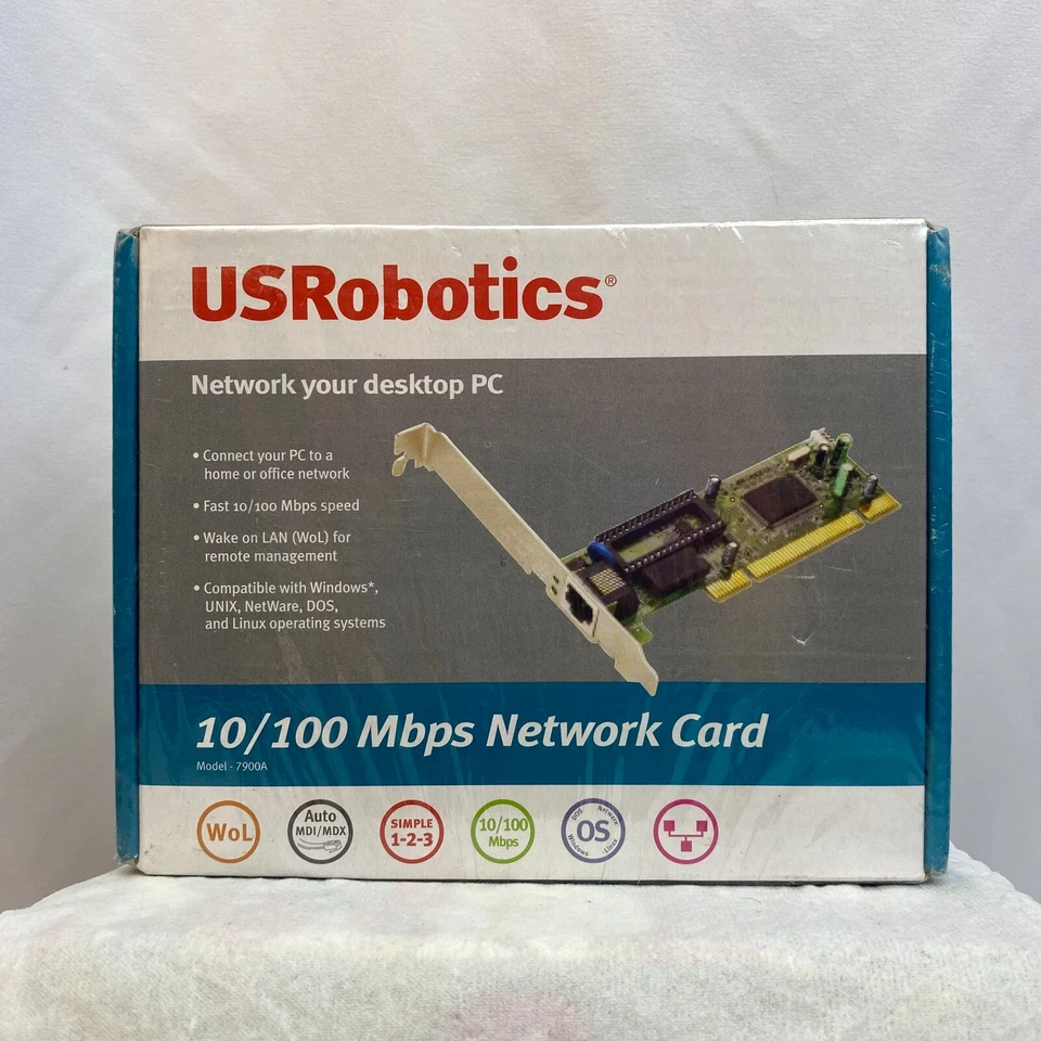 US Robotics 10/100 Mbps Network Card Model 7900A - Brand New, Still Sealed! - Image 1 of 4